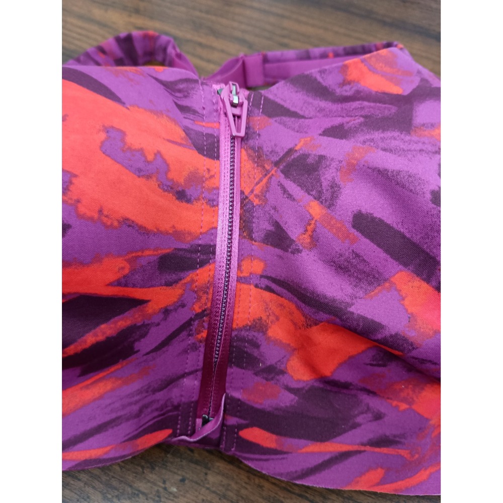 Victoria's Secret On Point Knockout Front Close Sports Bra‎ 36DDD Purple Orange